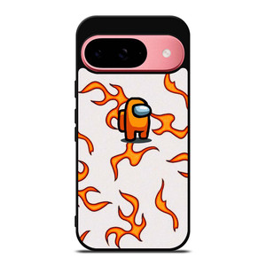 AMONG US ORANGE FLAMES Google Pixel 9 Case Cover AMONG US ORANGE FLAMES Google Pixel 9 Case Cover