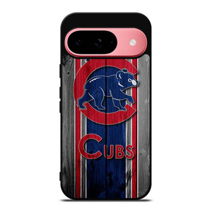 CHICAGO CUBS WOODEN LOGO Google Pixel 9 Case Cover CHICAGO CUBS WOODEN LOGO Google Pixel 9 Case Cover