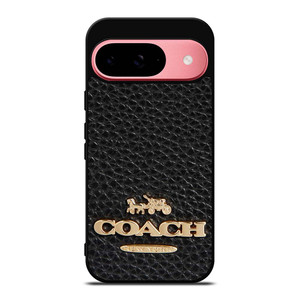 COACH NEW YORK BLACK LEATHER 2 Google Pixel 9 Case Cover COACH NEW YORK BLACK LEATHER 2 Google Pixel 9 Case Cover
