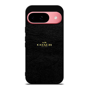 COACH NEW YORK BLACK LEATHER Google Pixel 9 Case Cover COACH NEW YORK BLACK LEATHER Google Pixel 9 Case Cover