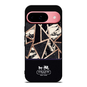 COACH NEW YORK GOLD BLACK TEXTURE Google Pixel 9 Case Cover COACH NEW YORK GOLD BLACK TEXTURE Google Pixel 9 Case Cover