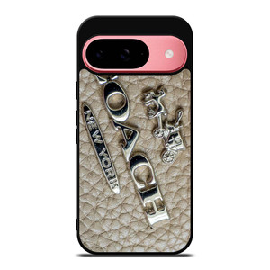 COACH NEW YORK LOGO ON LEATHER Google Pixel 9 Case Cover