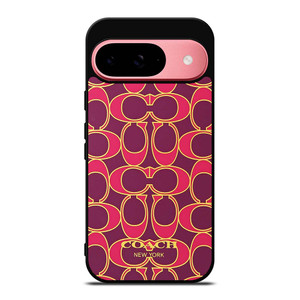 COACH NEW YORK PINK GOLD Google Pixel 9 Case Cover COACH NEW YORK PINK GOLD Google Pixel 9 Case Cover