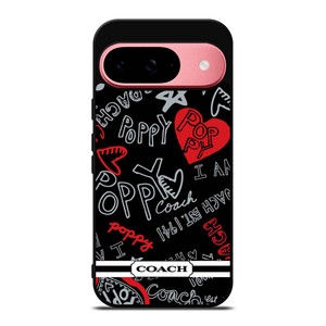 COACH NEW YORK POPPY BLACK Google Pixel 9 Case Cover