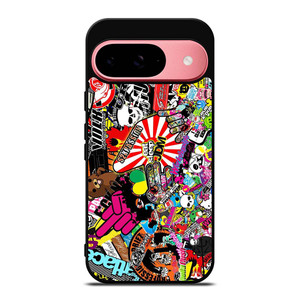 JDM STICKER BOMB COLLAGE Google Pixel 9 Case Cover JDM STICKER BOMB COLLAGE Google Pixel 9 Case Cover