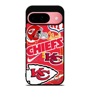 KANSAS CITY CHIEFS NFL STICKER BOMB Google Pixel 9 Case Cover