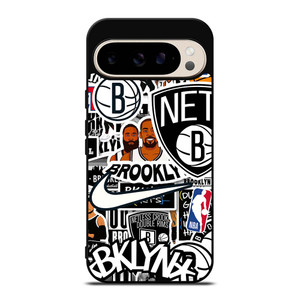 BROOKLYN NETS NBA STICKER BOMB Google Pixel 9 Pro Case Cover BROOKLYN NETS NBA STICKER BOMB Google Pixel 9 Pro Case Cover