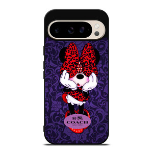 COACH MINNIE MOUSE PURPLE Google Pixel 9 Pro Case Cover COACH MINNIE MOUSE PURPLE Google Pixel 9 Pro Case Cover