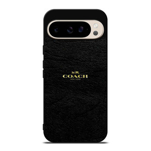 COACH NEW YORK BLACK LEATHER Google Pixel 9 Pro Case Cover COACH NEW YORK BLACK LEATHER Google Pixel 9 Pro Case Cover