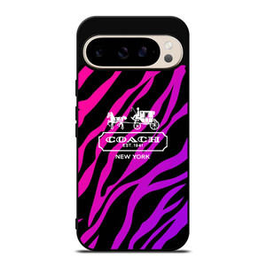 COACH NEW YORK BLACK VIOLET Google Pixel 9 Pro Case Cover
