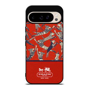 COACH NEW YORK DOG PARTY Google Pixel 9 Pro Case Cover COACH NEW YORK DOG PARTY Google Pixel 9 Pro Case Cover
