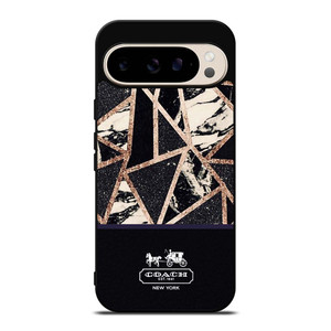 COACH NEW YORK GOLD BLACK TEXTURE Google Pixel 9 Pro Case Cover COACH NEW YORK GOLD BLACK TEXTURE Google Pixel 9 Pro Case Cover