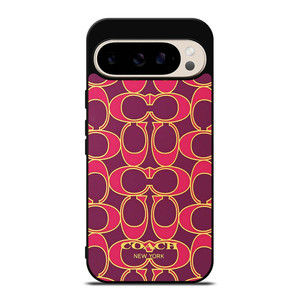 COACH NEW YORK PINK GOLD Google Pixel 9 Pro Case Cover COACH NEW YORK PINK GOLD Google Pixel 9 Pro Case Cover