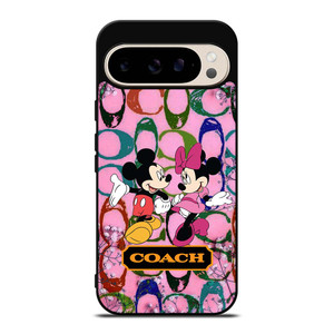 COACH PINK MICKEY MINNIE Google Pixel 9 Pro Case Cover