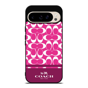 COACH PINK NEW YORK Google Pixel 9 Pro Case Cover COACH PINK NEW YORK Google Pixel 9 Pro Case Cover