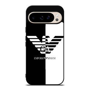EMPORIO ARMANI WHITE BLACK Google Pixel 9 Pro Case Cover