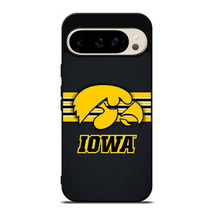IOWA HAWKEYES STRIPE LOGO Google Pixel 9 Pro Case Cover