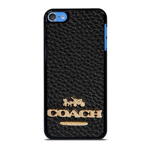 COACH NEW YORK BLACK LEATHER 2 iPod Touch 7 Case Cover