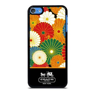 COACH NEW YORK COLORFUL FLORAL LOGO iPod Touch 7 Case Cover COACH NEW YORK COLORFUL FLORAL LOGO iPod Touch 7 Case Cover
