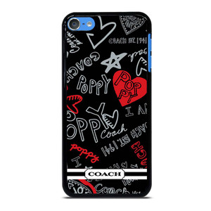 COACH NEW YORK POPPY BLACK iPod Touch 7 Case Cover COACH NEW YORK POPPY BLACK iPod Touch 7 Case Cover