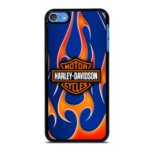 HARLEY DAVIDSON BLUE FLAME LOGO iPod Touch 7 Case Cover