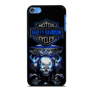 HARLEY DAVIDSON SKULL BLUE iPod Touch 7 Case Cover