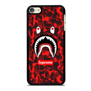 BAPE SHARK SUPREME CAMO RED iPod Touch 6 Case Cover