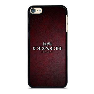 COACH NEW YORK LOGO LEATHER iPod Touch 6 Case Cover