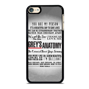 GREY'S ANATOMY QUOTES iPod Touch 6 Case Cover