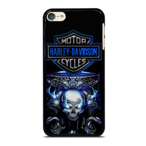 HARLEY DAVIDSON SKULL BLUE iPod Touch 6 Case Cover