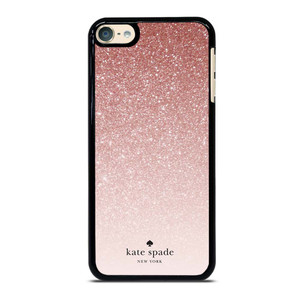 KATE SPADE NEW YORK ROSE WHITE GLITTER iPod Touch 6 Case Cover