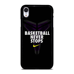 BASKETBALL NEVER STOPS BLACK MAMBA iPhone XR Case Cover