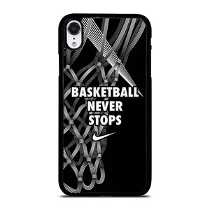 BASKETBALL NEVER STOPS LOGO iPhone XR Case Cover