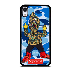 BATHING APE SUPREME SHARK CAMO iPhone XR Case Cover BATHING APE SUPREME SHARK CAMO iPhone XR Case Cover