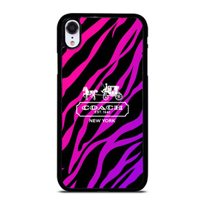COACH NEW YORK BLACK VIOLET iPhone XR Case Cover