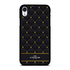 COACH NEW YORK GOLD PATTERN iPhone XR Case Cover COACH NEW YORK GOLD PATTERN iPhone XR Case Cover