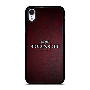COACH NEW YORK LOGO LEATHER iPhone XR Case Cover COACH NEW YORK LOGO LEATHER iPhone XR Case Cover
