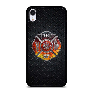FIREFIGHTER FIREMAN METAL LOGO iPhone XR Case Cover