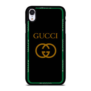 GUCCI ROUND BLACK iPhone XR Case Cover GUCCI ROUND BLACK iPhone XR Case Cover