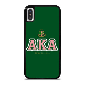 AKA PINK AND GREEN SIMPLE LOGO iPhone X / XS Case Cover