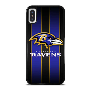 BALTIMORE RAVENS NFL STRIPE LOGO iPhone X / XS Case Cover