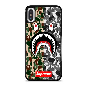 BAPE SHARK SUPREME CAMO 2 iPhone X / XS Case Cover