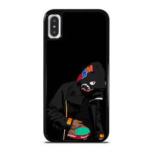 BAPE SHARK X SUPREME MEN BLACK iPhone X / XS Case Cover