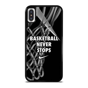BASKETBALL NEVER STOPS LOGO iPhone X / XS Case Cover