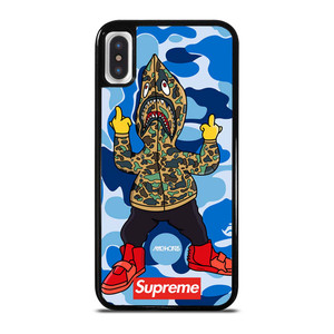 BATHING APE SUPREME SHARK CAMO iPhone X / XS Case Cover