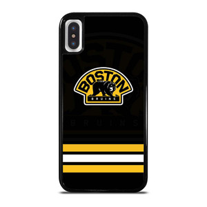 BOSTON BRUINS LOGO STRIPED iPhone X / XS Case Cover
