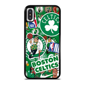 BOSTON CELTICS NBA STICKER BOMB iPhone X / XS Case Cover