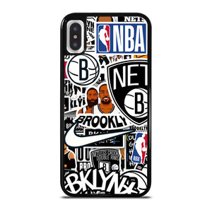 BROOKLYN NETS NBA STICKER BOMB iPhone X / XS Case Cover