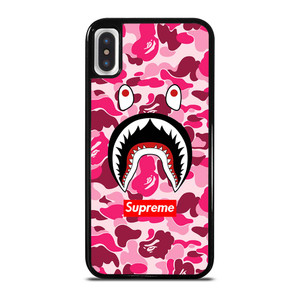 CAMO BATHING APE SUPREME PINK iPhone X / XS Case Cover