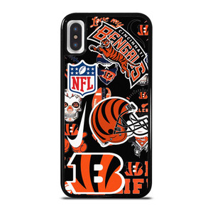 CINCINNATI BENGALS NFL STICKER BOMB iPhone X / XS Case Cover